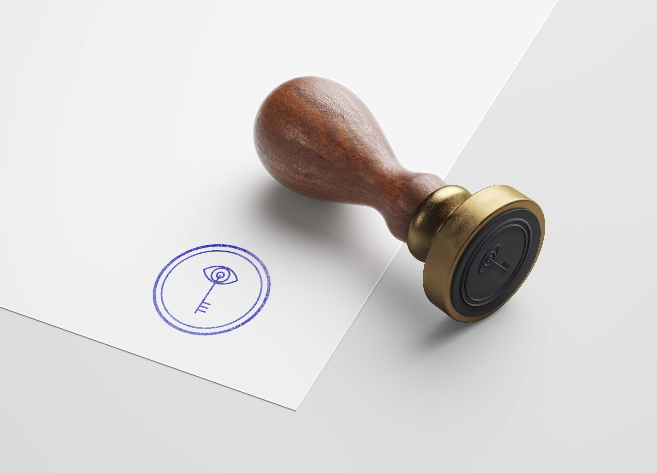 Claves - Wooden Stamp Mockup