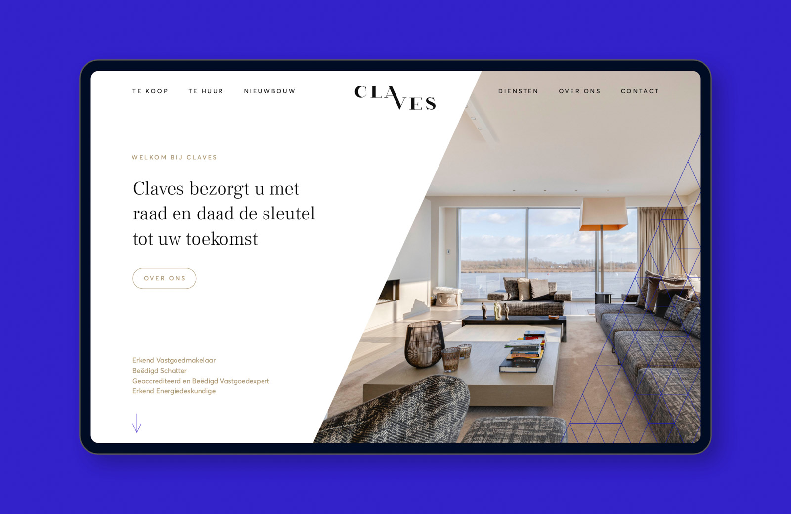 Claves - Website Mockup